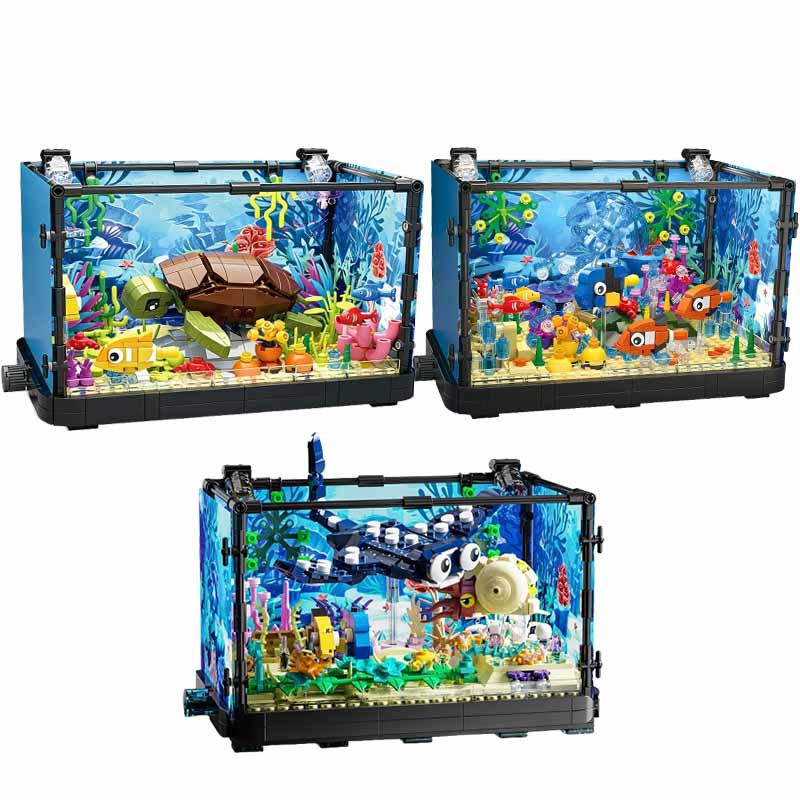 Marine Aquarium & Regional Centre Reviews - Işıklı Balık Tankı Yapım Blokları Seti,