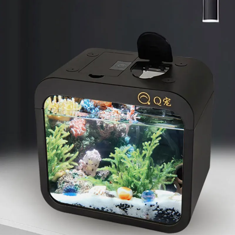 Marine Aquarium All In One - Masaüstü Şeffaf Akrilik Balık Tankı Plastik