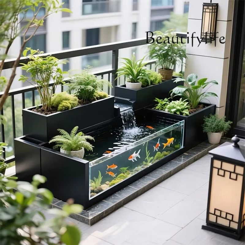 A63 Balkon Yaratıcı Akan Su Ak - Marine Aquarium All In One incelemesi ve fiyatı